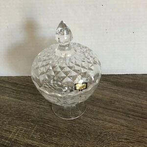 Vtg Zajecar Crystal Candy  Dish